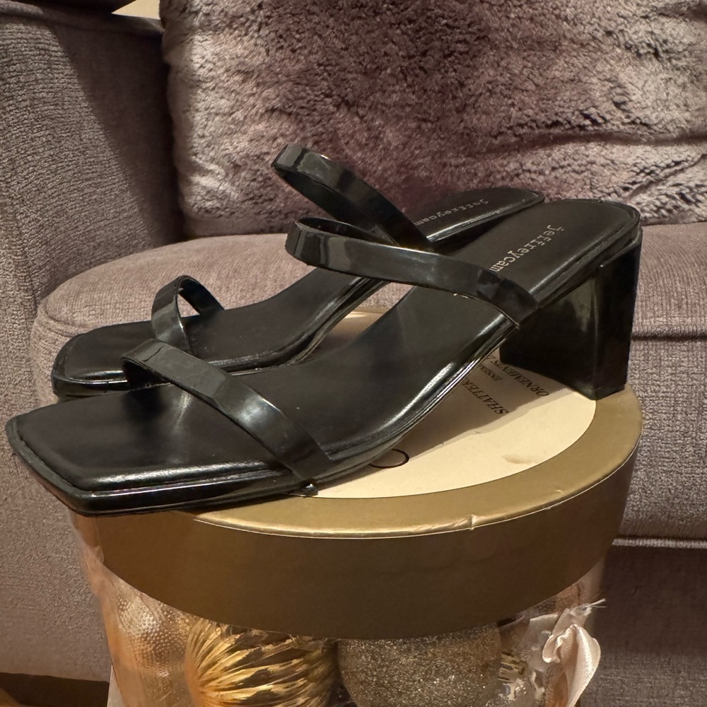 Black Strappy Heeled Sandals